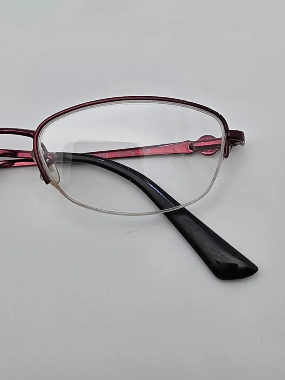 Vogue VO3955-BI Plum Purple Rhinestone Semi Rimless Cat Eye Eyeglasses Frame